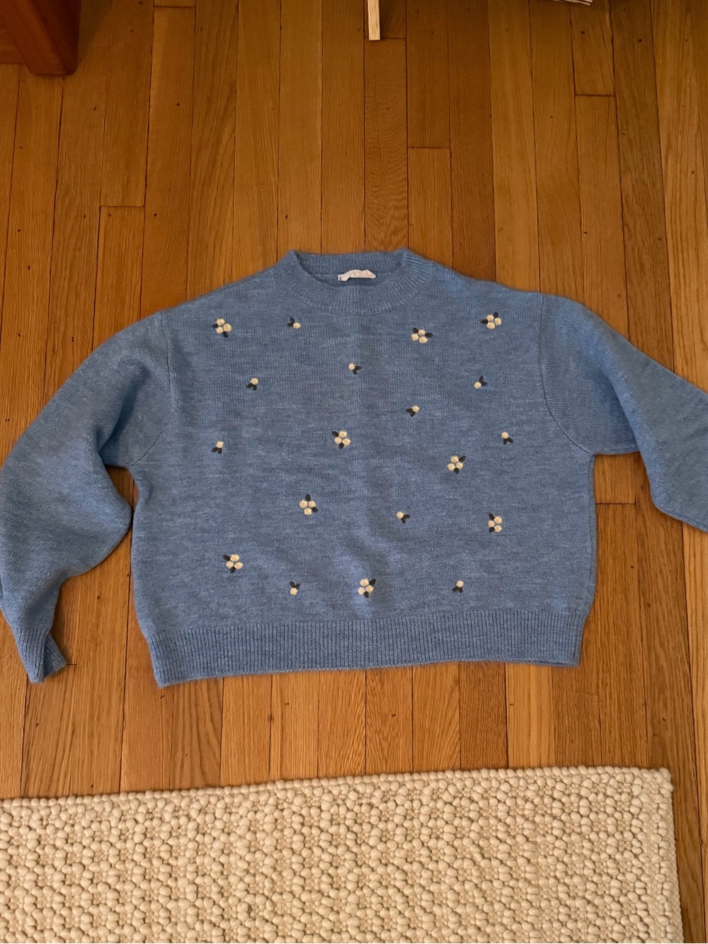Mango Emroidered Floral Sweater